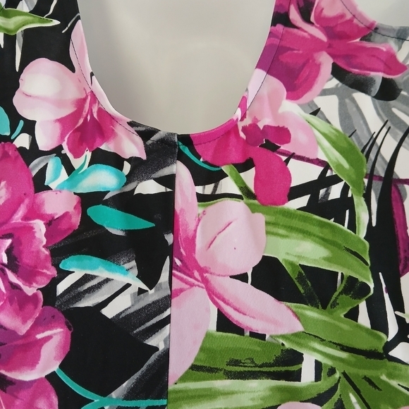 Vintage 90's Maxine Size 14 Plus Full Coverage Skirted Suit Bra Cups Flo… - Picture 12 of 16